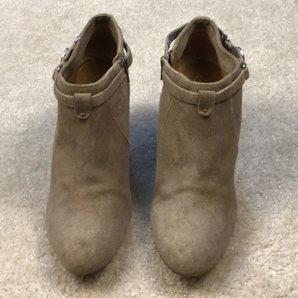 Coach brown suede shoe/boot.